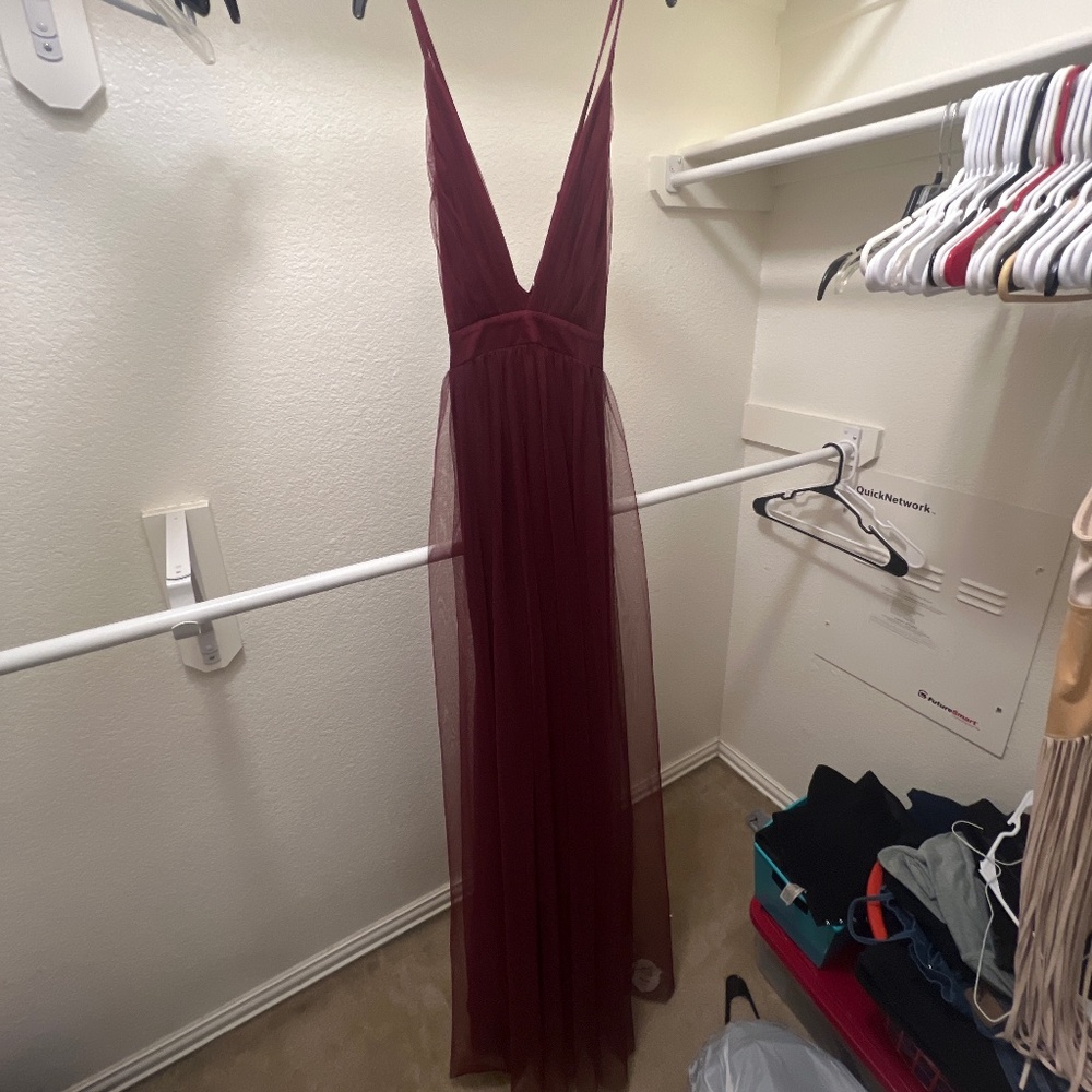 On The Runway Maxi Dress - Wine